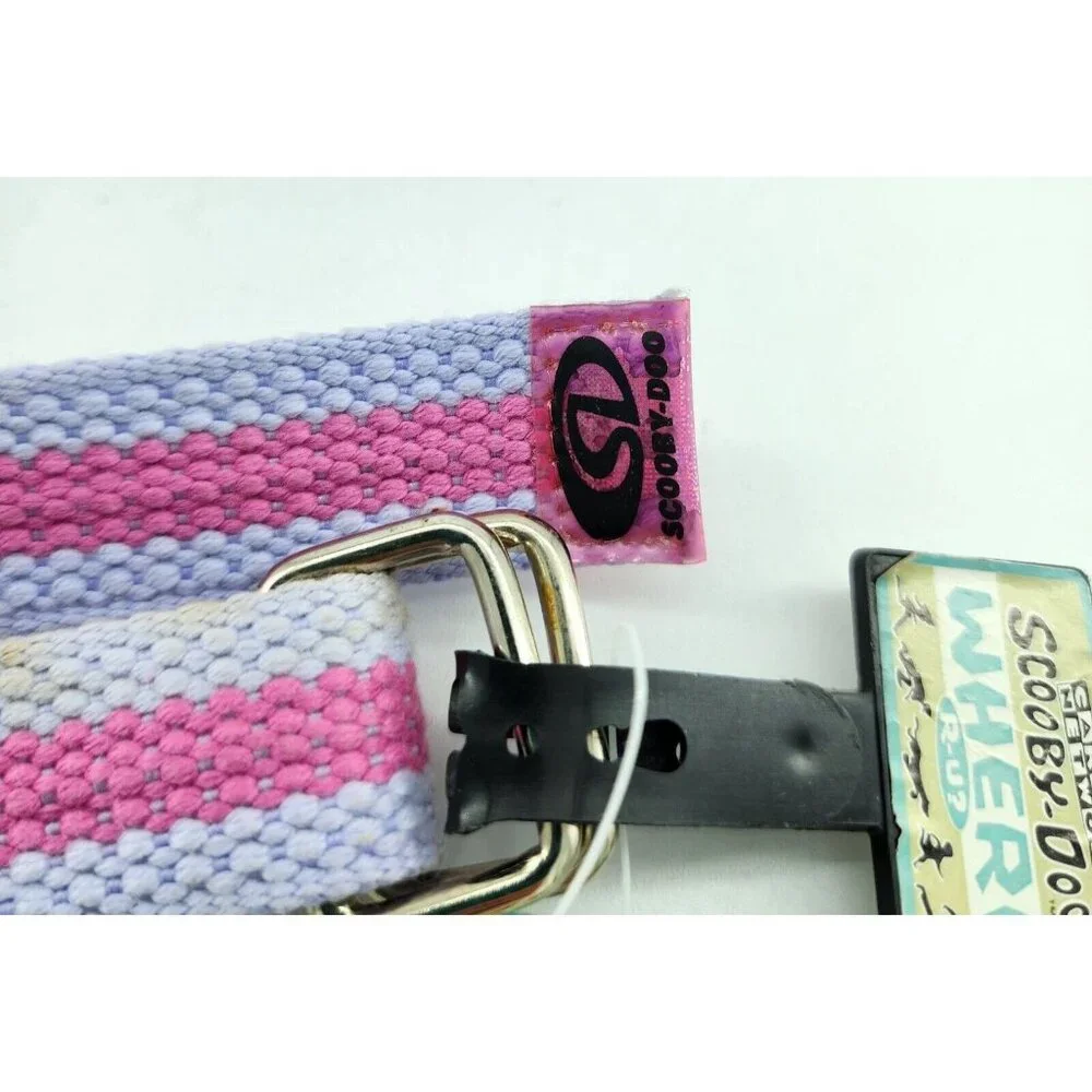 NEW 2001 Scooby-Doo Where R-U? Pink & Purple Woven Belt Youth OSFA Warner‎ Bros